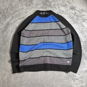 686 Men Sweater Wool Blend Knit Sweater Size XL Black Blue
